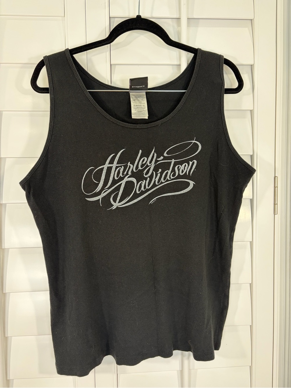 Harley-Davidson® Biker Chick 100% Cotton Black Tank (2X)